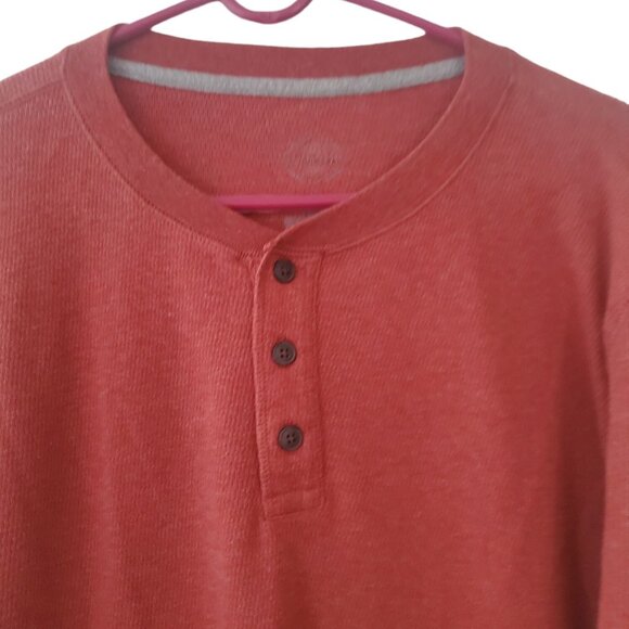 Mens Henley Shirt Bundle of 5 Mens Size L Thermal Knit Long Sleeve Textured Soft - Picture 7 of 12